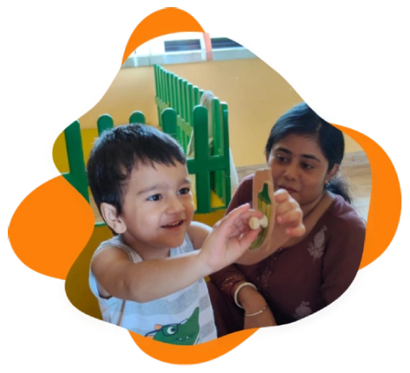 school teacher with kid